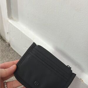 lululemon athletica Black Compact Card Holder Wallet